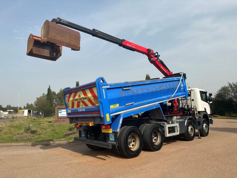 SCANIA P410 8X4 TIPPER GRAB For Sale Geoff Sipson Commercials Ltd