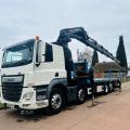 DAF CF 460 8X2 FLAT HIAB 658 REMOTE CRANE