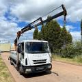 IVECO 100E19 DROPSIDE CRANE