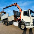 DAF CF 330 6X2 DROPSIDE TIPPER CRANE