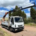 IVECO 100E19 DROPSIDE CRANE