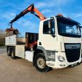 DAF CF 330 6X2 DROPSIDE TIPPER CRANE