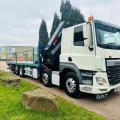 DAF CF 460 8X2 FLAT HIAB 658 REMOTE CRANE