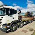 SCANIA R490 FLAT CRANE DRAWBAR OUTFIT