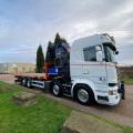 SCANIA R450 STREAMLINER 8X2 FLAT CRANE