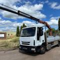 IVECO 100E19 DROPSIDE CRANE