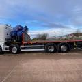 SCANIA R450 STREAMLINER 8X2 FLAT CRANE