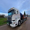 SCANIA R450 STREAMLINER 8X2 FLAT CRANE