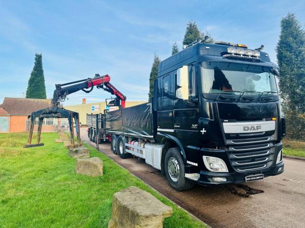 DAF XF 510 6X2 DRAWBAR CRANE