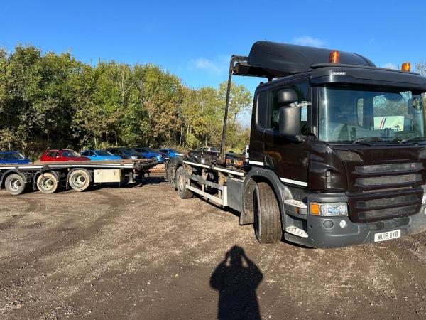 SCANIA P410 6X2 DRAWBAR HOOKLOADER